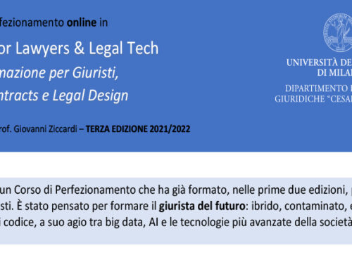 Formazione | Ritorna il Corso “Coding for Lawyers & Legal Tech” dell’Università degli Studi di Milano